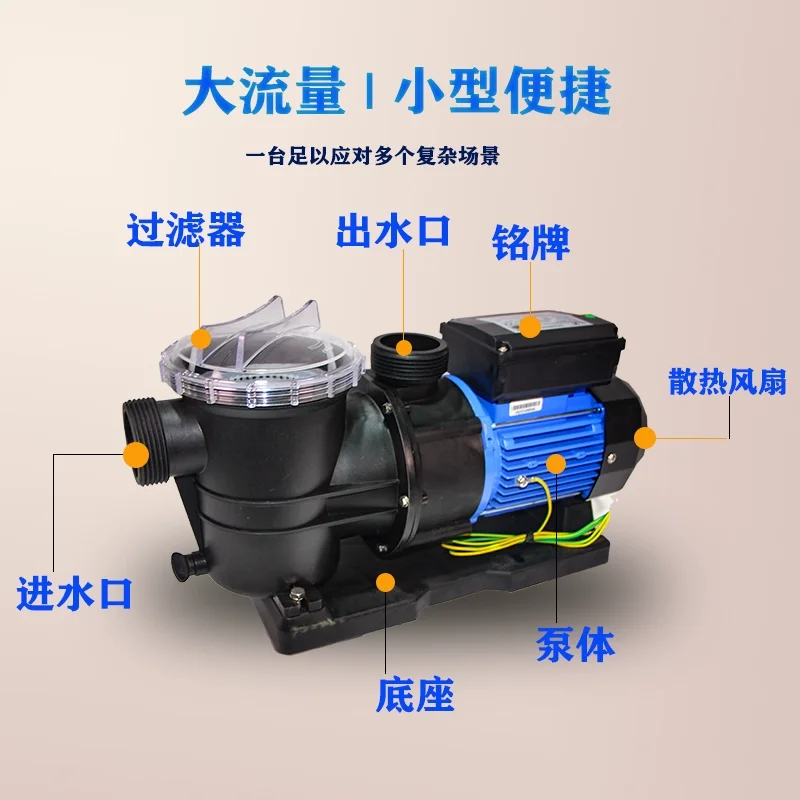 Aquaculture Seafood Pond Water Pump Filter Corrosion-Resistant Seawater Pool Booster Pump Hot Spring Circulation Pump