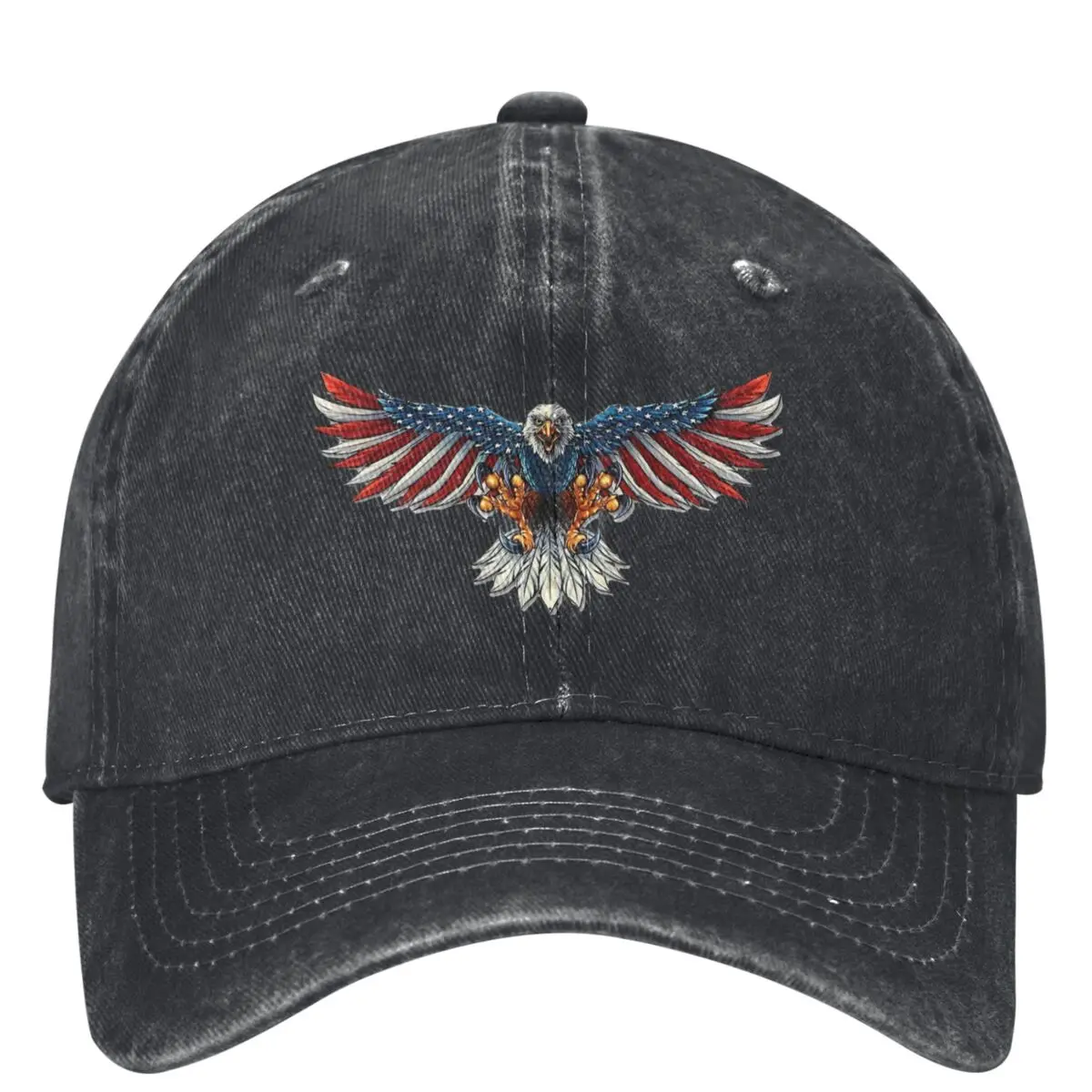 American Bald Eagle Independence Day Washed Baseball Cap July 4th Trucker Dad Hat Unisex Teens Hiking Sunscreen Snapback Cap