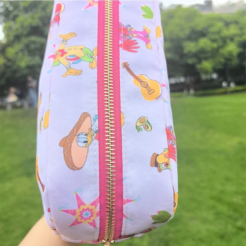 Disney Mickey Nylon Travel Cosmetic Storage Bag  Cartoon Donald Duck Dumbo Toiletry Pouch Organizer Birthday Party Team Gift