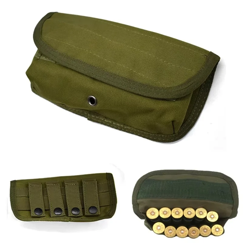 Tactical 12 Round Ammo Pouch Ammo Carrier Bag Molle EDC Shotgun Bullet Shell Holder Rifle Cartridge Hunting Accessories