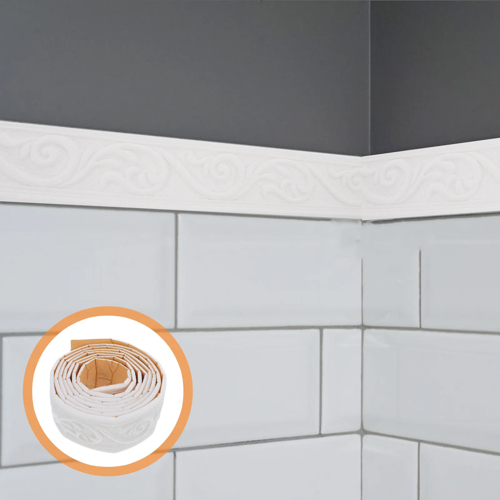 

4 шт. гибких 3D самоклеящихся декоративных молдингов для дверных проемов, стен, шкафов, потолков, домашнего декора