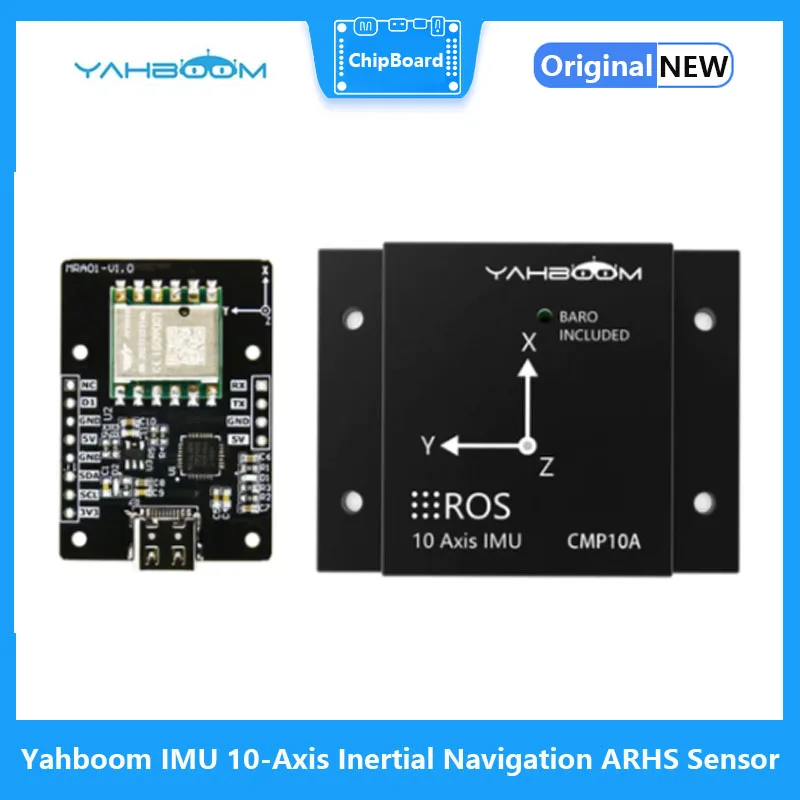 

Yahboom IMU 10-Axis Inertial Navigation ARHS Sensor Module With Accelerometer Gyroscope Magnetometer Barometer Air pressure Gaug