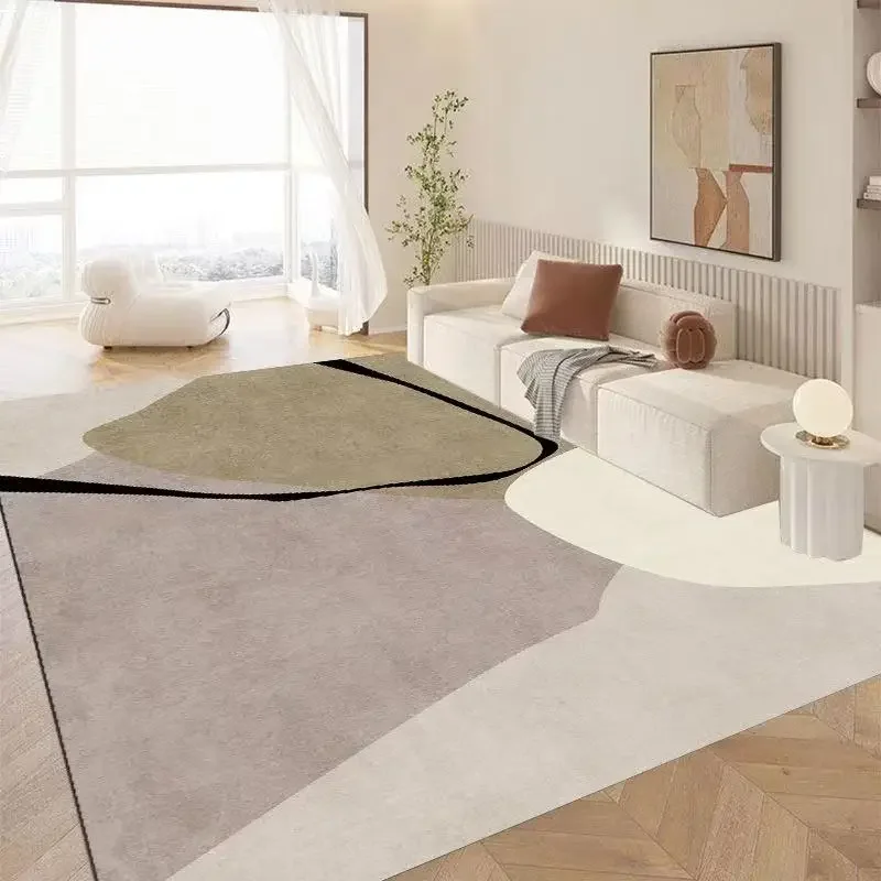 Modern Golden Geometric Carpet for Living Room Large Area Decoration Home Rugs for Bedroom Soft Non-slip 200x300 Lounge Sofa Mat