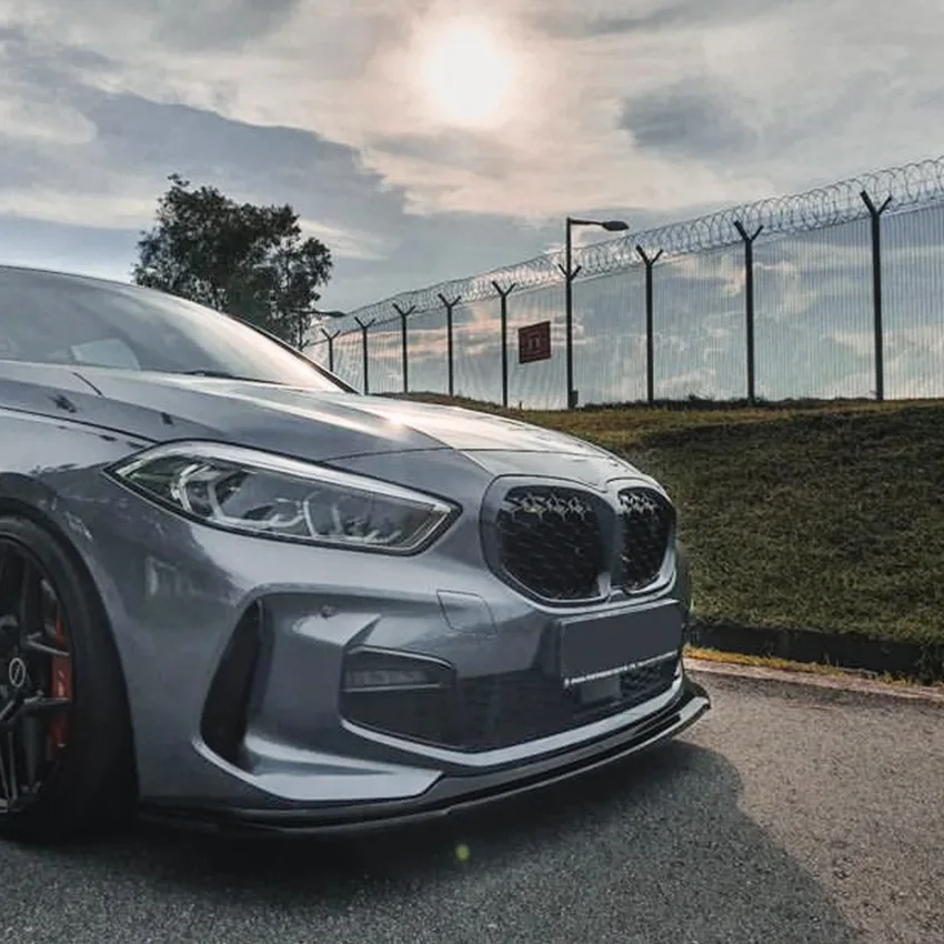 لسيارات bmw BMW 1 Series F40 M Sport 118i 120i 128ti 2020 + شفة أمامية مجرفة أمامية سبويلر أمامي