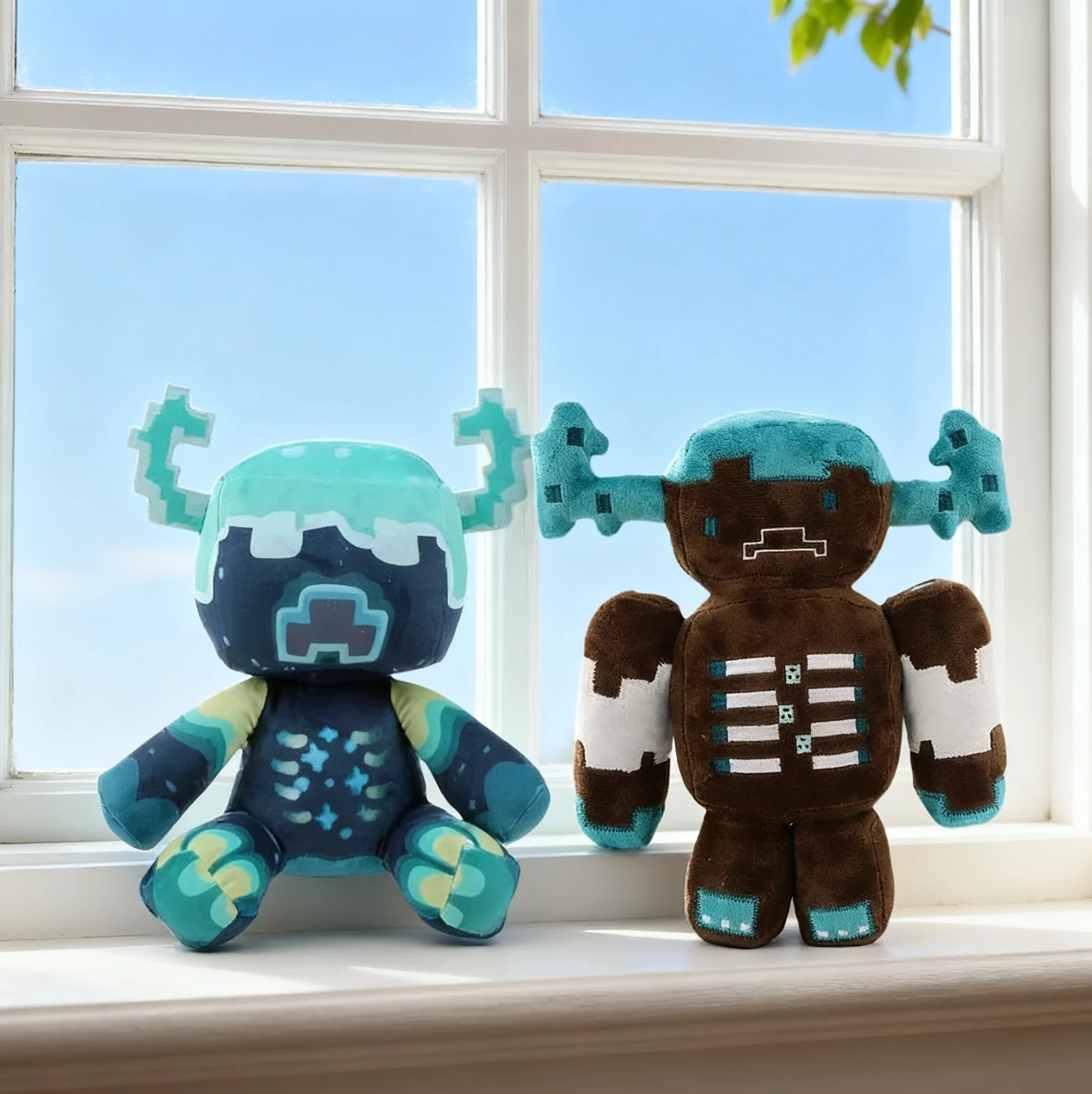 

Kawaii Brown cow Plush Toy Warden Doll Crystal Super Soft Anime Plushie Blue Monster Toys For Children Kids Christmas Gifts