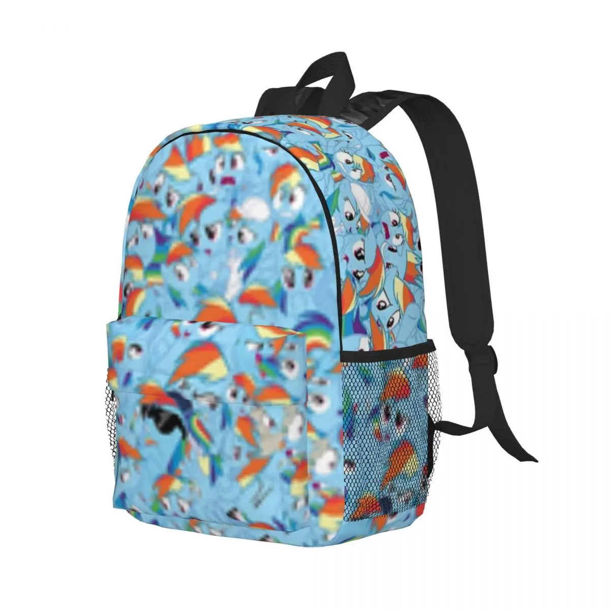 Rainbow Dash Mess mochila ligera con estampado, bolso escolar, patrón de moda, nuevo, 15 pulgadas