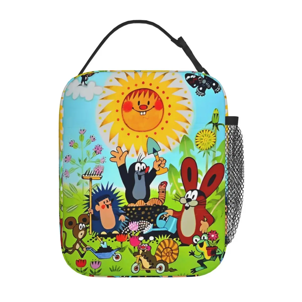 The Little Mole Krtek Insulated Lunch Bags High Capacity Cartoon Friends Together Reusable Cooler Bag Tote Lunch Box Work Travel