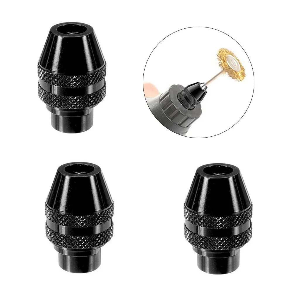 3pcs Multi Keyless Chuck 0.8-3.2mm Drill Chuck For Dremel 3000 4000 7700 8200 Rotary Tools Electric Grinding Chuck Tool Parts