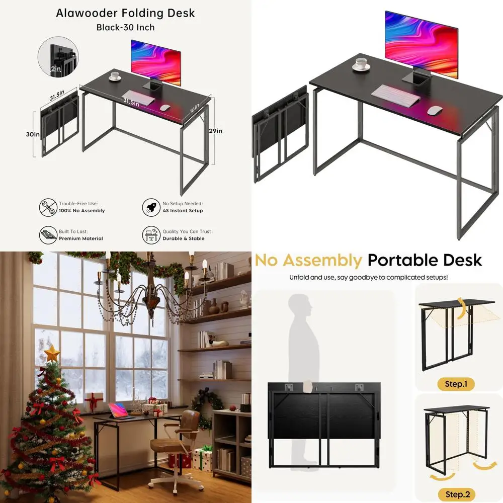 

Компактный складной деревянный стол 31,5 для небольших помещений — простой в установке домашний офис, письменный стол и учебный стол