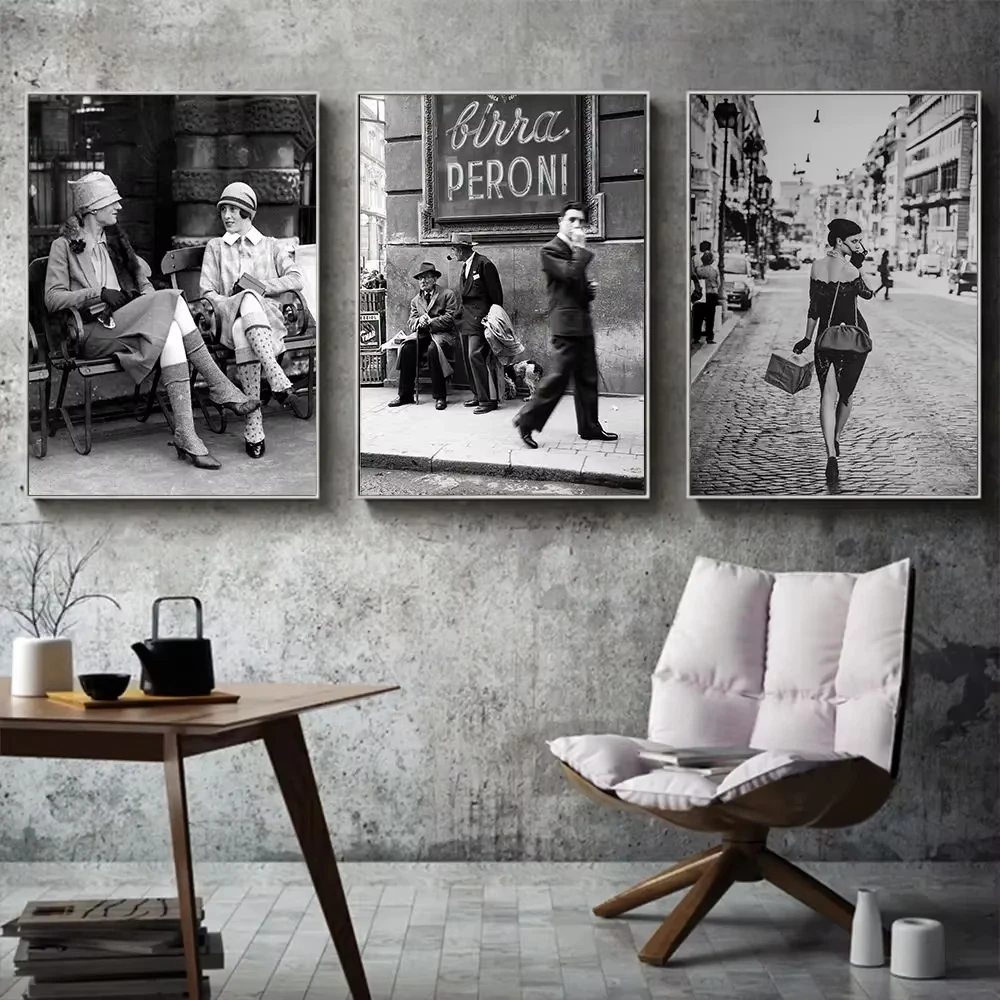 Fashion Black And White Vintag - Vintage Fashion In Paris ulasan dan harga