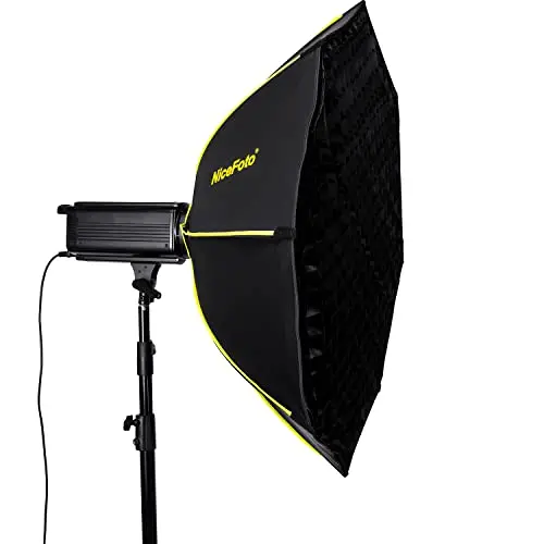 NiceFoto Softbox 39 inch/100cm Quick Set-up Soft Box ES100 Modifier with Bowens Speedring Mount and Honeycomb Grid