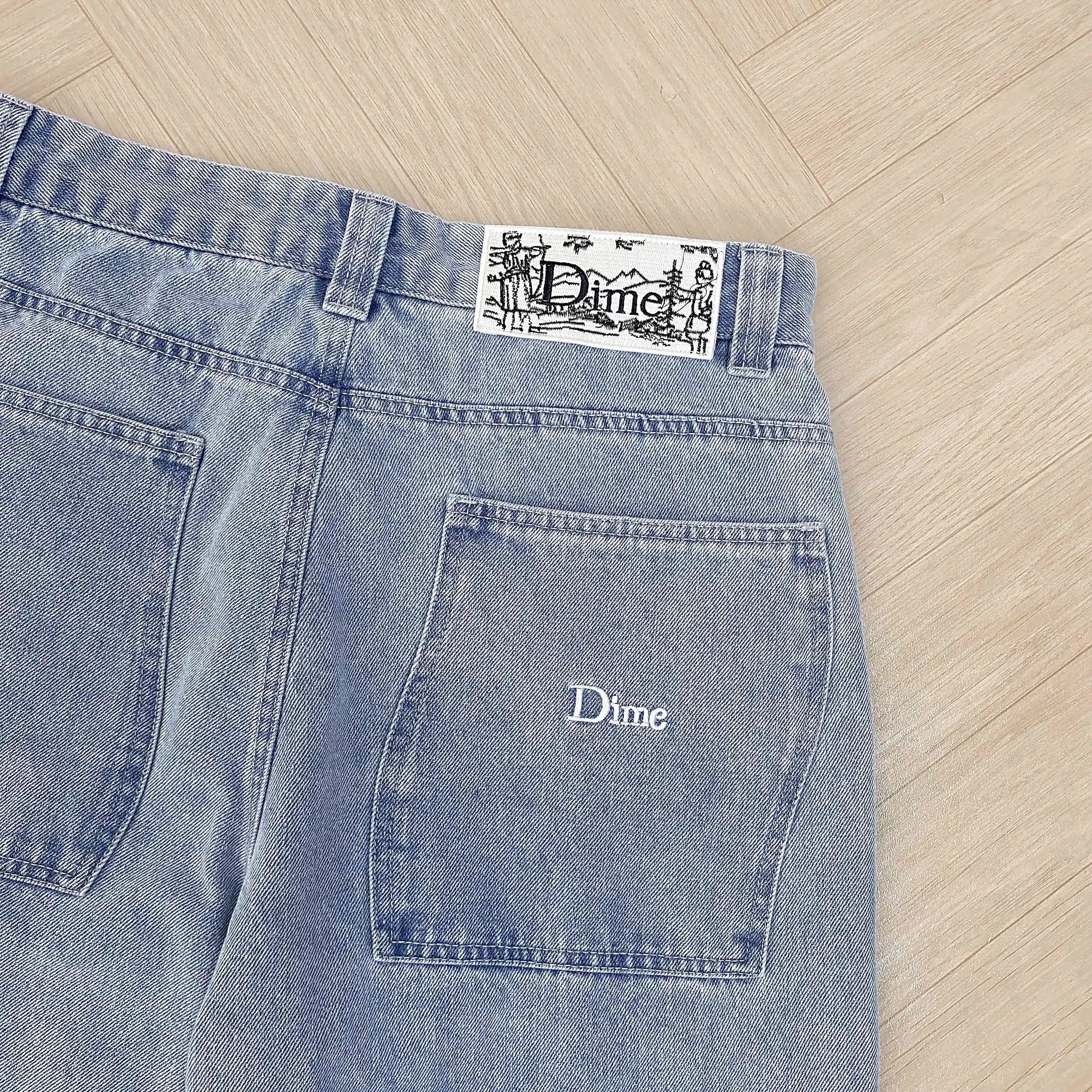 2025 Y2K Dime Jeans for Men Dime Skate Baggy Jeans Embroidery Denim Simple Dime Pants Women Jeans Mujer Hot traf  Men jean