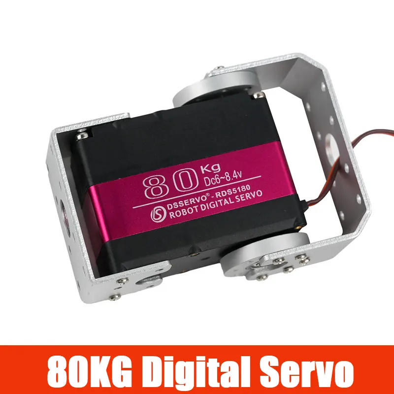 80kg DS5180MG Digital Servo Motor 7.4V High Torque Waterproof Metal Gear Dual Axis with Bracket for 1/5 RC Car Baja SAVOX-0236
