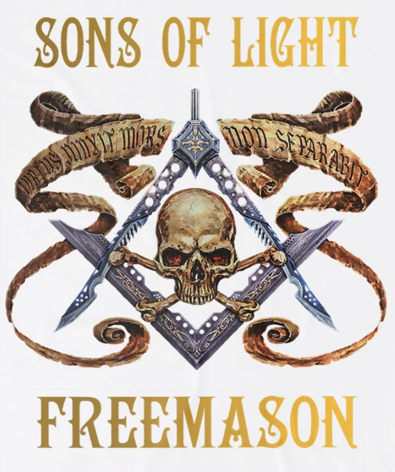 Masonic Square & Compass Freemason Sons of Light Christ T-Shirt 100% Cotton O-Neck Short Sleeve Casual Mens T-shirt Size S-3XL