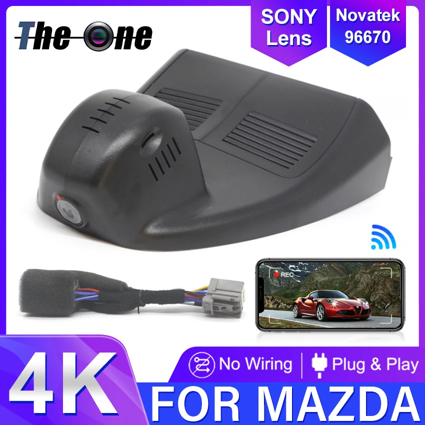 

New! Car DVR Plug and Play 4K Dash Cam Camera Wifi Video Recorder Have Sunroof For Mazda 3 Axela 2020 2021 2022 Dashcam 2160P