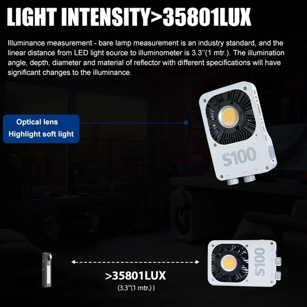 popop Photography Light COB Fill Light Dual Color Temperature Soft Light Lamp Camera DSLR Lighting for Night Scene White