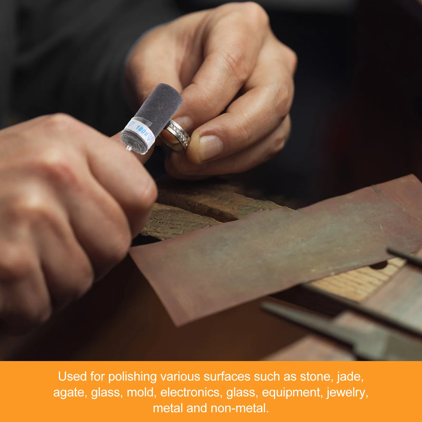 

10 Pcs Sandpaper Sanding Stick Polishing Rod Electric Abrasive Grinding Jewelry Metal Surface Finishing Stone Glass Mold Tools