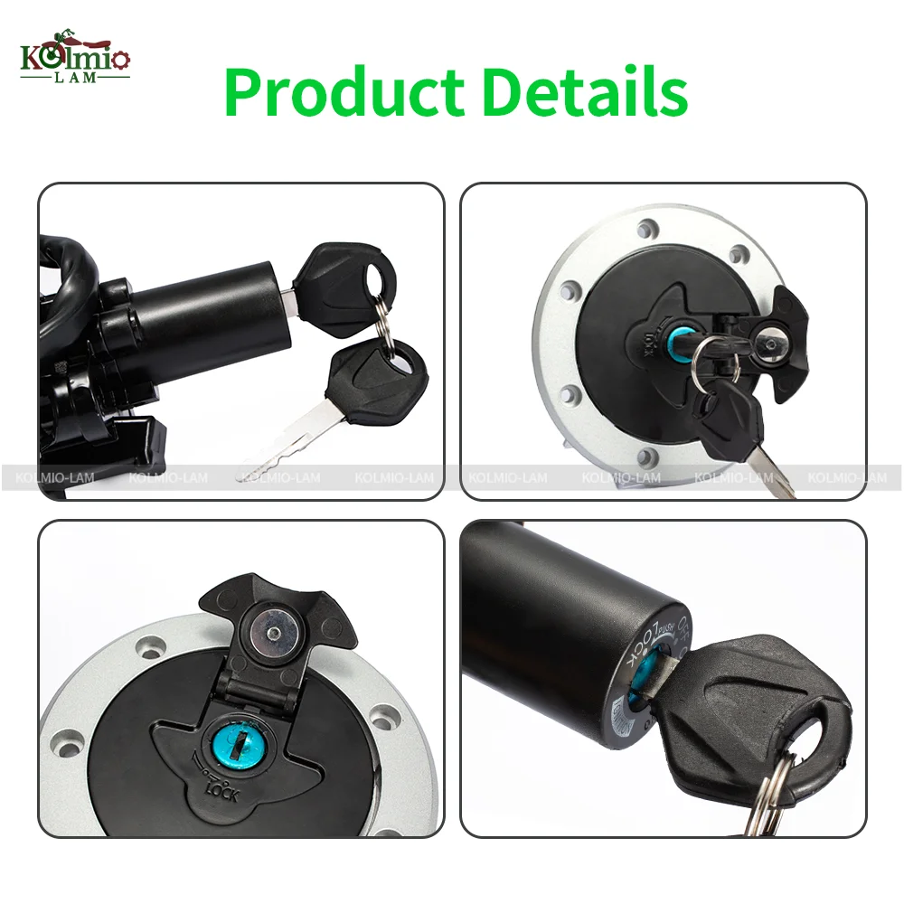 Motorcycle Ignition Switch Lock Fuel Gas Cap W/Key Set Fit For Ninja ZX-6R ZX7R ZX7RR ZX9R ZZR400 ZZR600 ZXR400 ZXR750 1991-2006