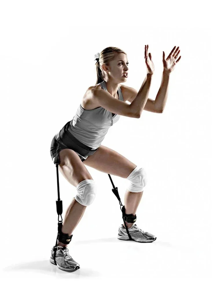 Jump Resistance Band Tension Rope Yoga Jump Waist Leg Strength Exercises Gym Equipment Fitness Basketball Tennis Running 