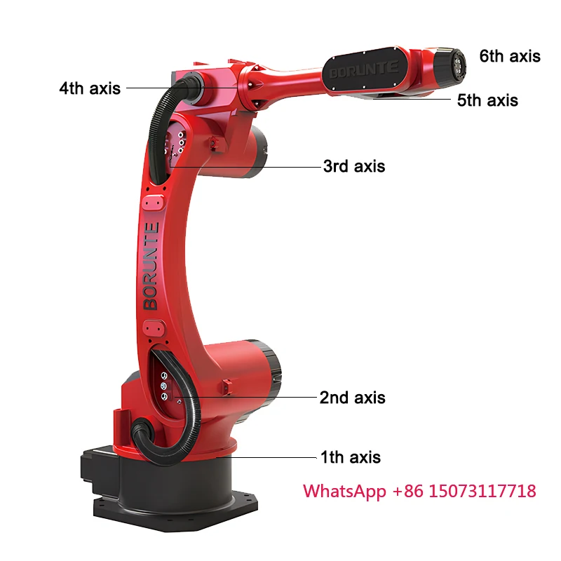روبوت BORUNTE العالمي ذو 6 محاور مناسب للتحميل والتفريغ على ماكينة CNC لتلميع اللحام والتعامل مع الآلة
