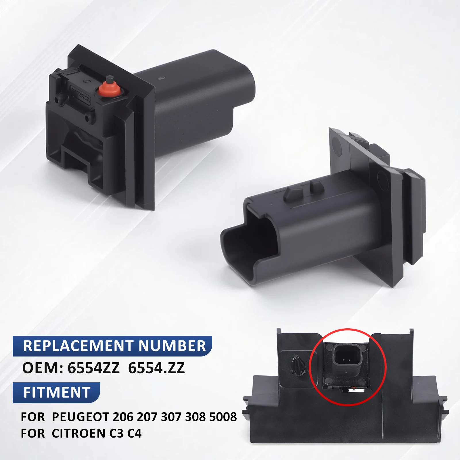 6554ZZ 6554.ZZ الباب الخلفي الجذع التمهيد الباب الخلفي الإصدار التبديل مقبض زر التبديل لسيتروين C3 C4 بيجو 206 207 307 308 5008