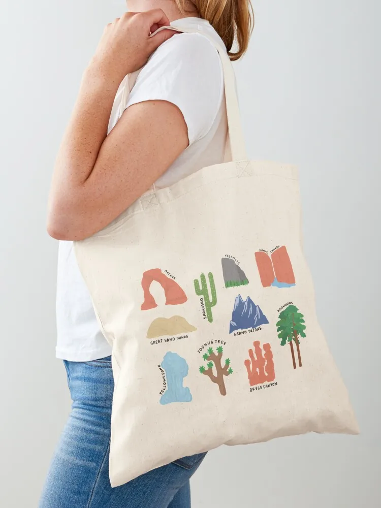 

National Parks Print Tote Bag canvas shopping bag Customizable tote bag shopper woman