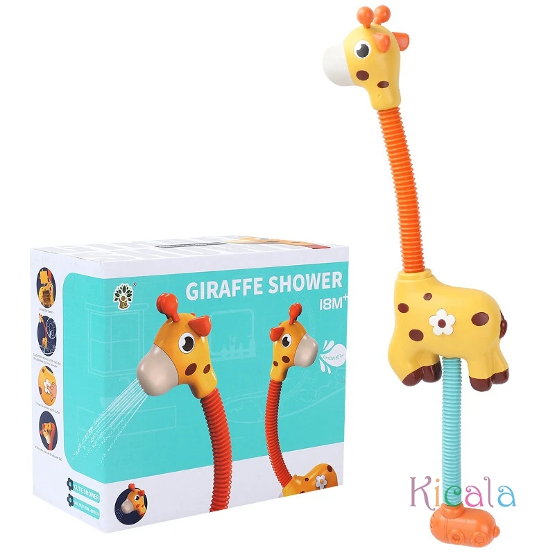 1pc Little Giraffe Electric Spray Water Squirt Sprinkler Perfect Suction Toys for Baby Bathtub Toys & Bath Toys