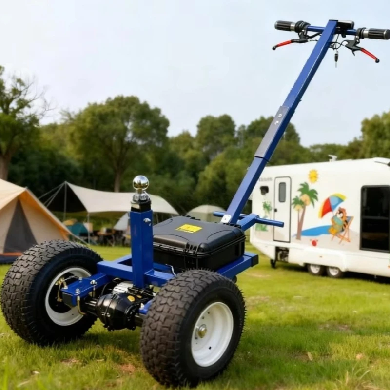 Electric Trailer Truck Trolley with Motor Adjustable Trailer Trolley Heavy Duty Camper Trailer Trolley with 2 Inch Ball