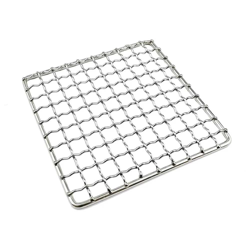 BBQ Grilling Net Fire Cooking Stainless Steel Camping Grill Grate Firewood Rack