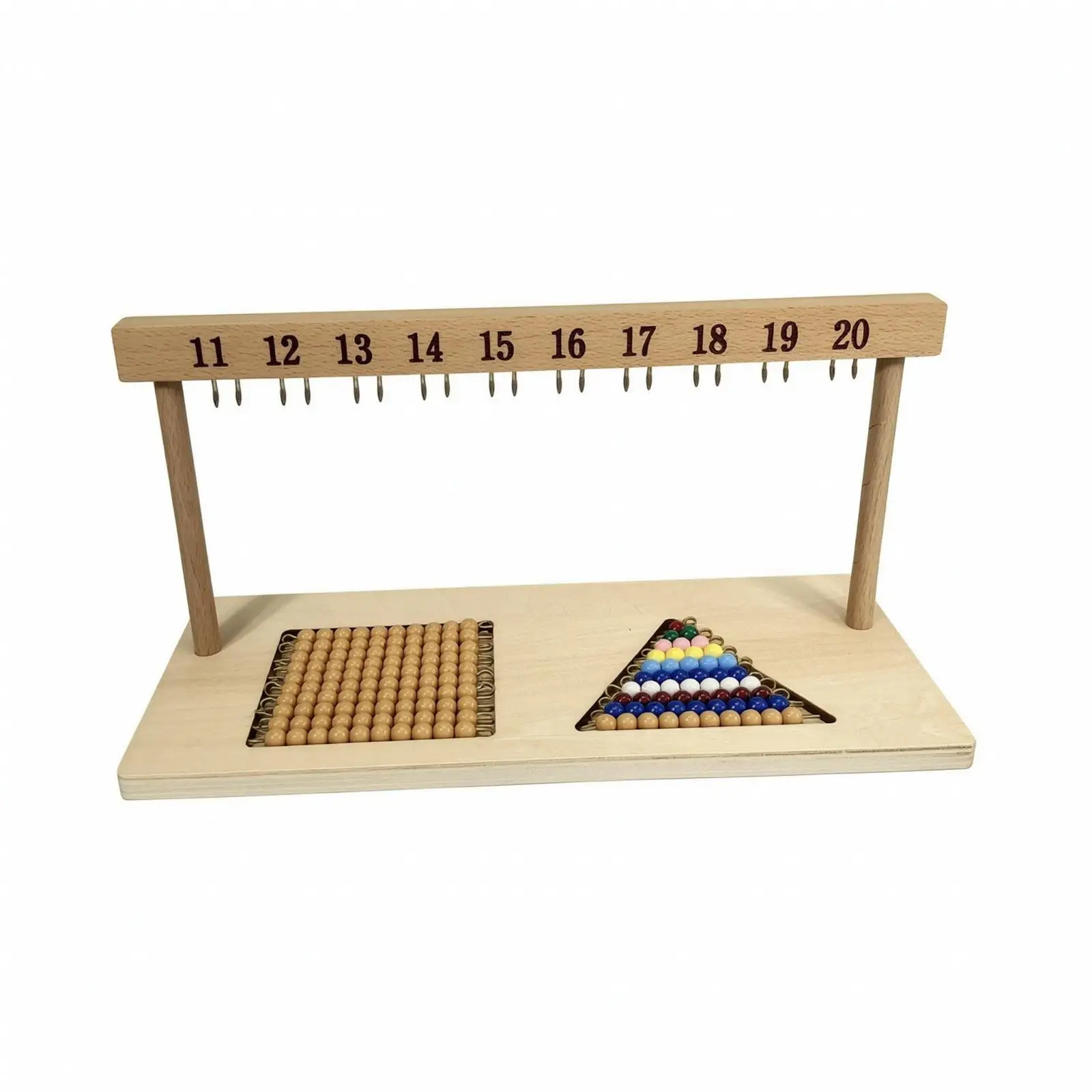 Wooden Counting Bead Frame for Children Math Learning Toy Kids Educational Puzzle Abacus for Toddlers Homeschool Activity