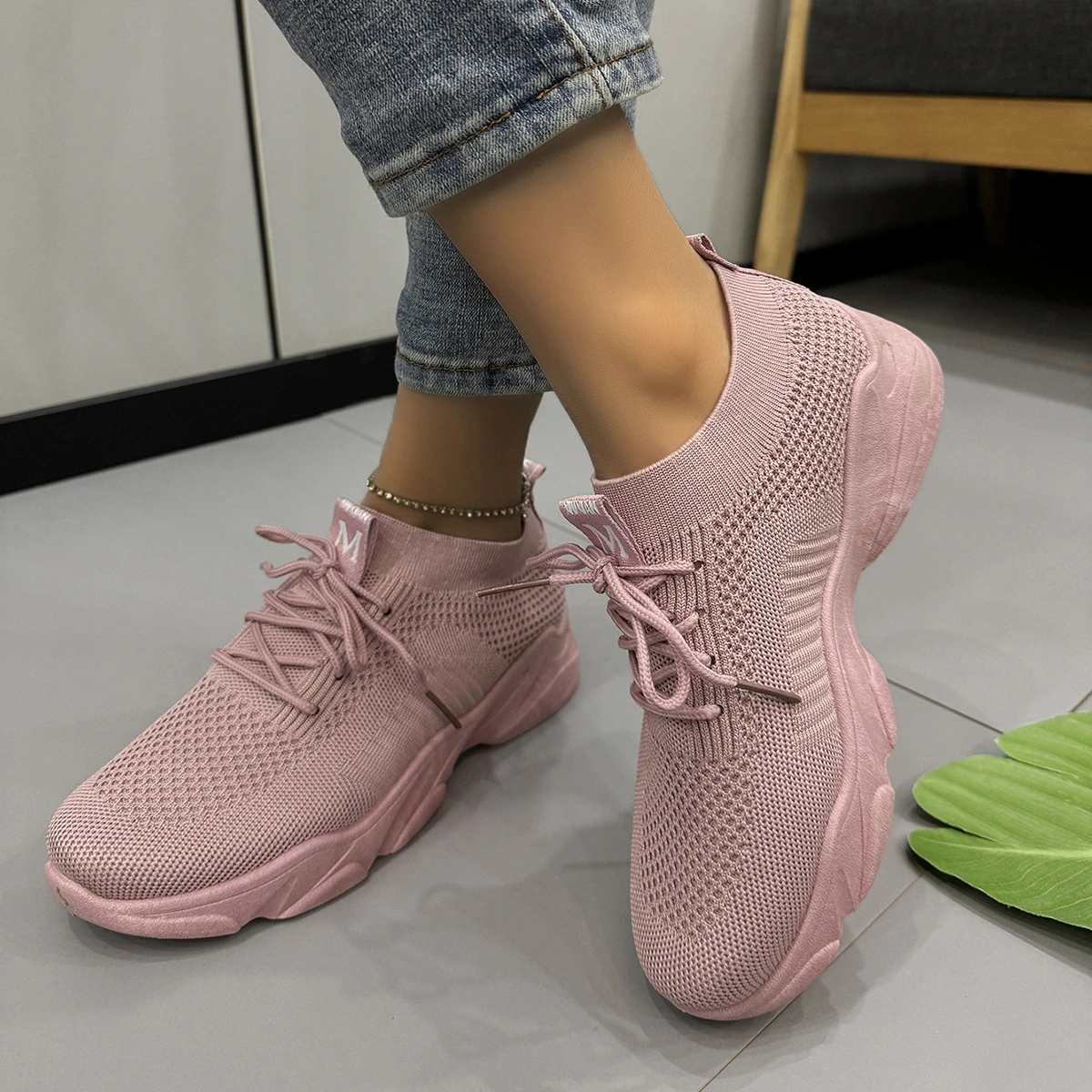 

Summer Women Shoes Mesh Breathable Casual Sneakers Lace-Up Vulcanized Shoes Ladies Platform Sport Female Tennis Shoes