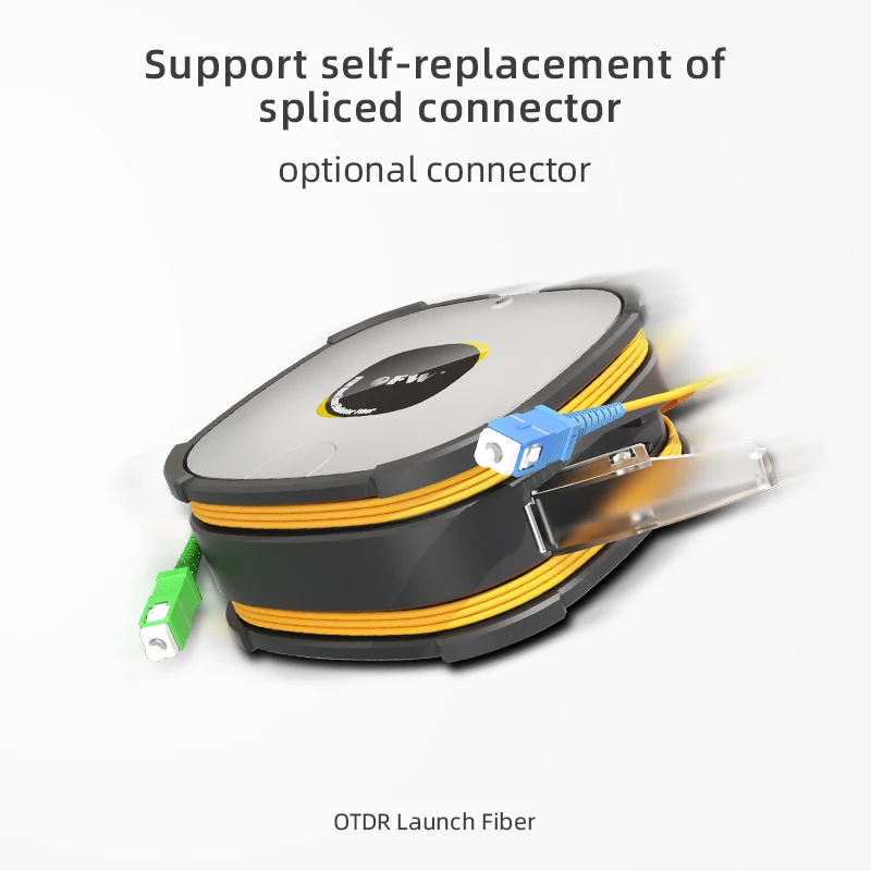 Imagem -02 - Ofw Otdr Otdr Lançamento Cabo 2km Fibra Single Mode sc fc Teste Cabo de Extensão Tempo Reflectometer Design Portátil Dead Zone Eliminator