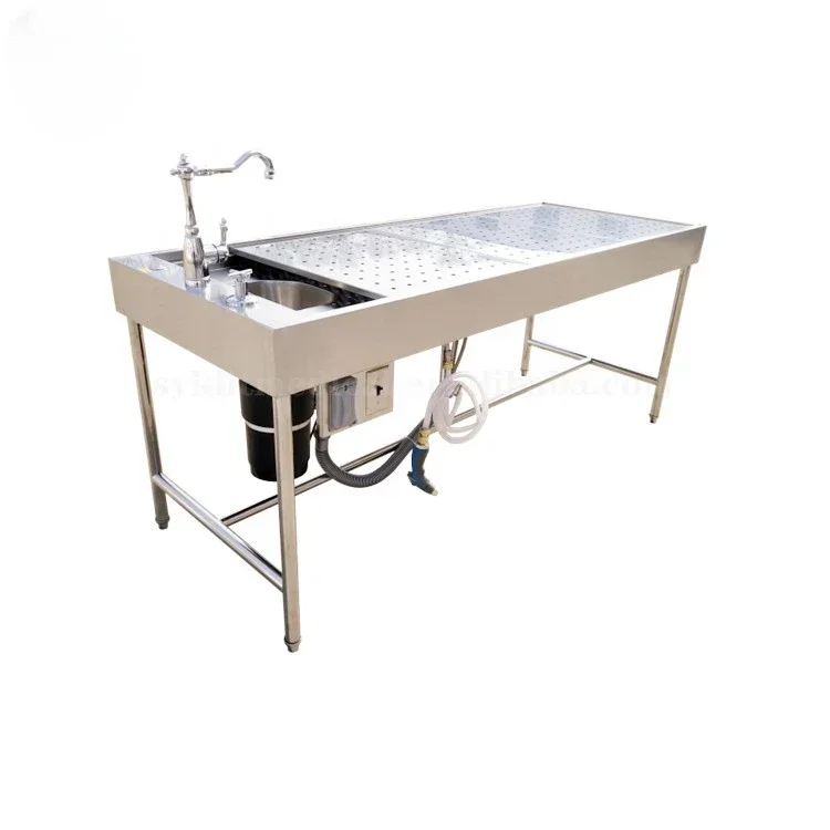 Stainless Steel Autopsy Table Price Corpse Dissecting Table Mortuary Table for Medical Use