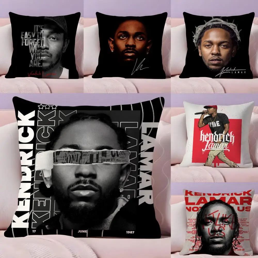 

Rapper K-Kendrick Lamar Pillow Case Plush Fabric Soft Double-Sided Printed Sofa Home Decor Fine Winter Gift Cushion Cover