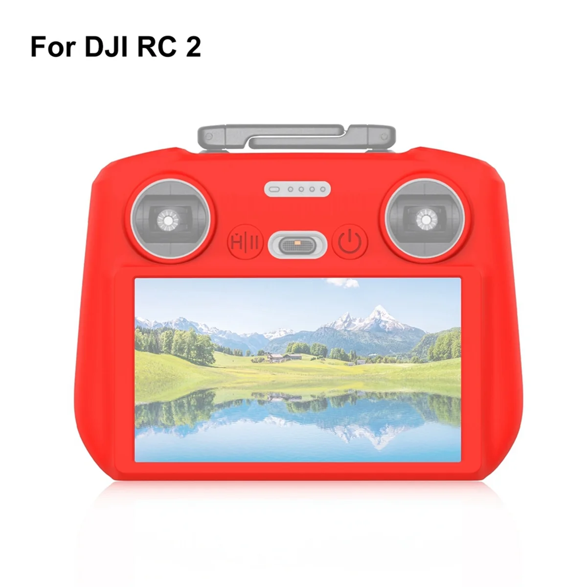 For DJI Mini 4 Pro/Air3 Drone Remote Control/DJI RC2 Multi-Function Convenient Silicone Protective Case Cover,Red