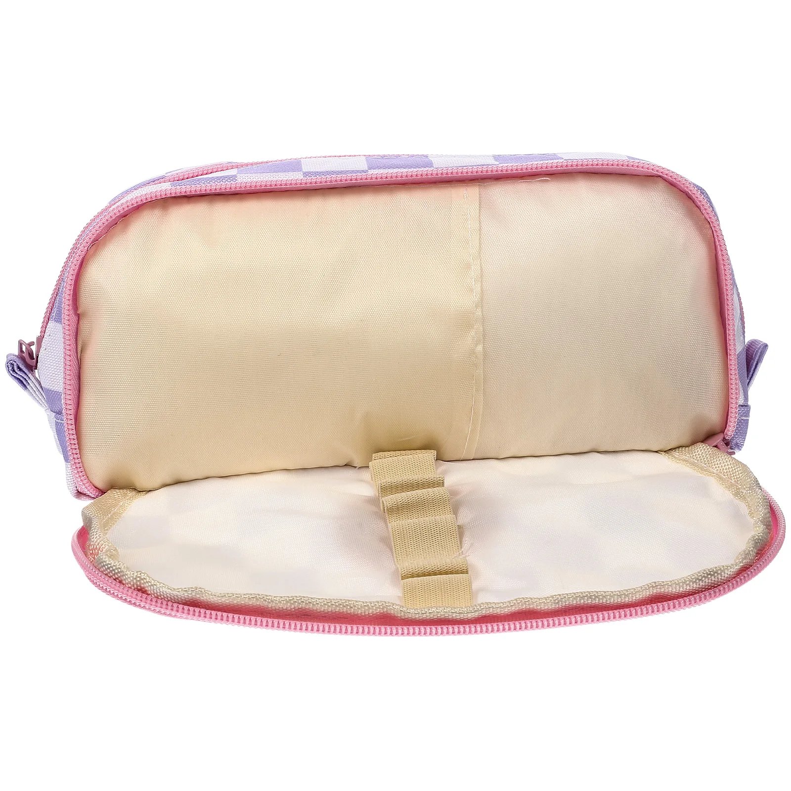 

Checkerboard Pencil Case Stationery School Dust-proof Bag for Office Supplies Polyester Large Capacity