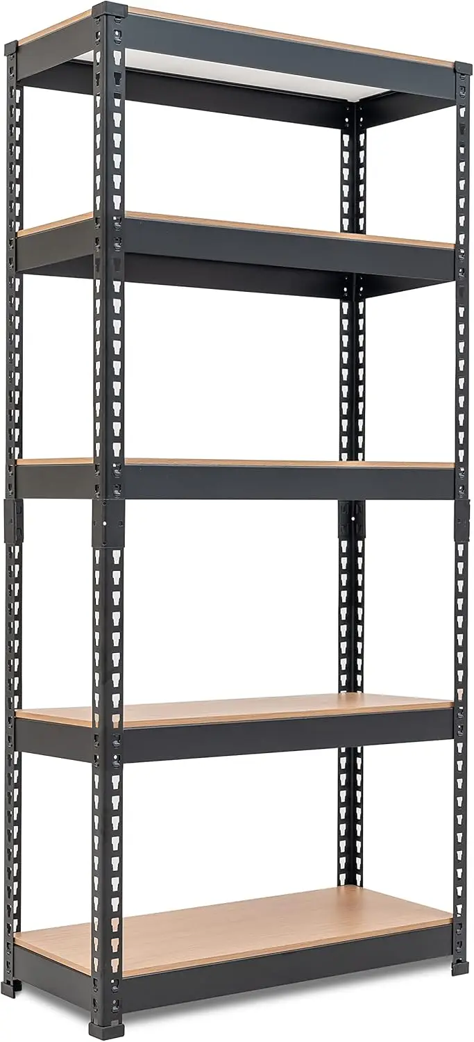 

28"W x 12.3"D x 59.5"H 5-tier Metal Shelving Unit Adjustable Garage Storage Utility Rack Heavy Duty Shelves Organizatio