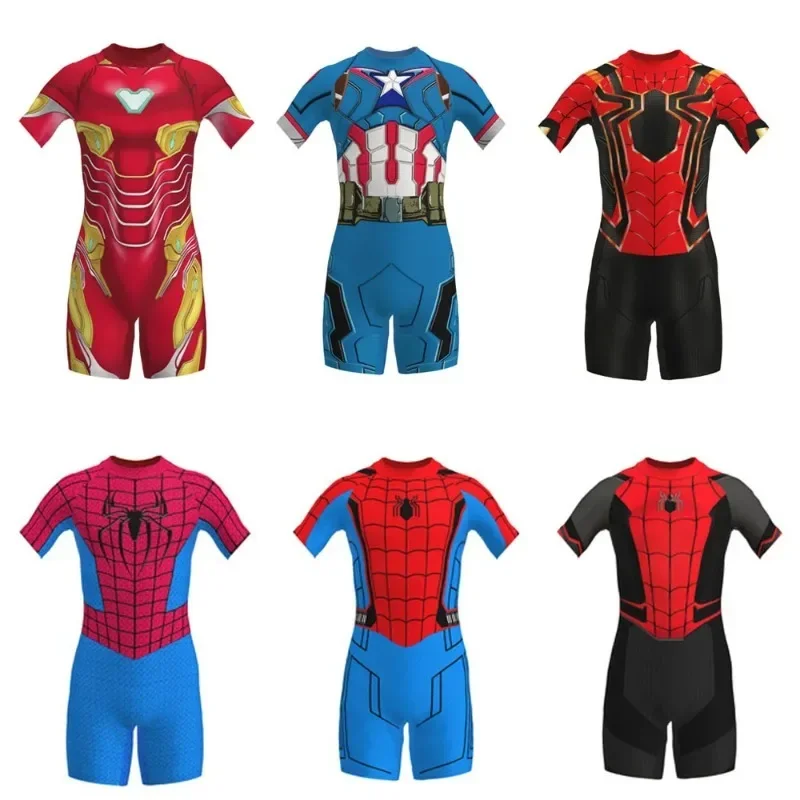 Spiderman Kinderen Badmode Cosplay Ver Van Huis/De Verbazingwekkende/Iron Man Jongens Meisjes Strandkleding Surfen Badpak Badpak Wetsuit