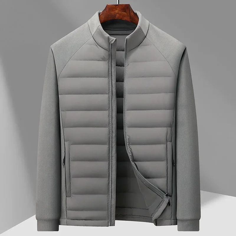 High-quality Winter Fashion, Cool and Lightweight Hoodie, Long-sleeved Stand-up Collar Down Jacket with 90% Down Content