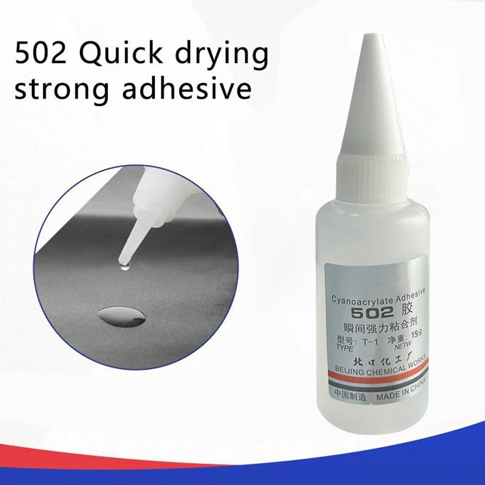 Mighty Bond Instant Adhesive, Quick Drying High-Strength Glue For Wood, Metal, Glass, Ceramic, Fabric & DIY Crafting 502 Glue