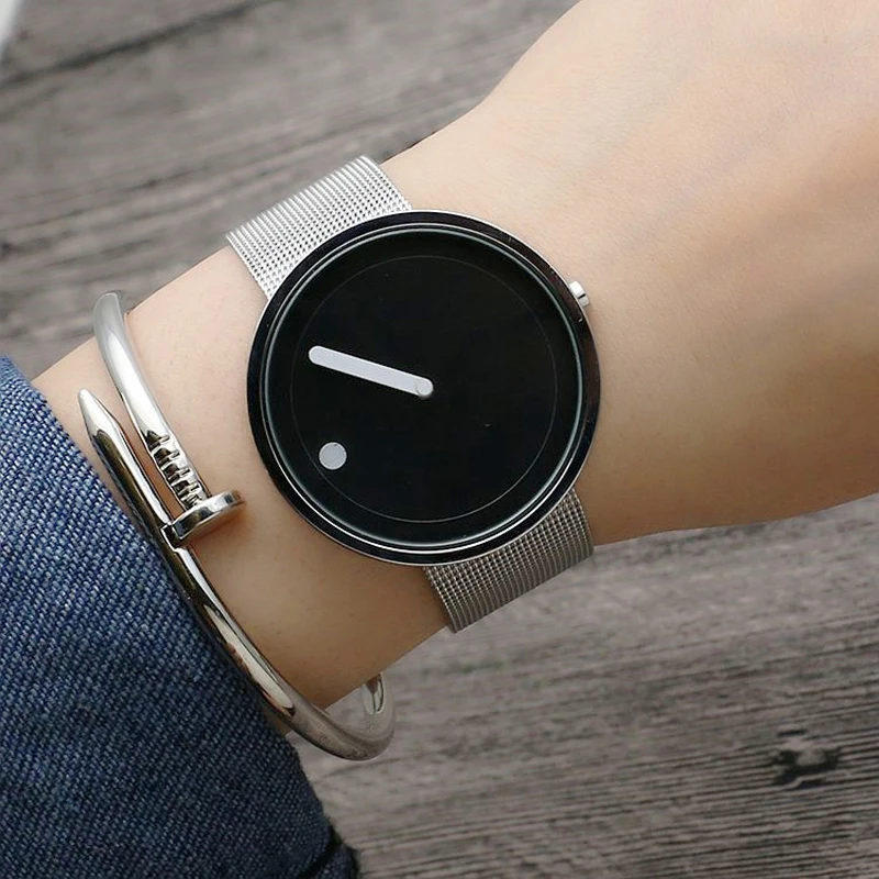 ساعة رجالية الطبعة الكورية طالب بسيط مفهوم جديد ساعة عصرية ذكر عصرية المرأة حزام متعدد الاستخدامات ساعة كوارتز عصرية