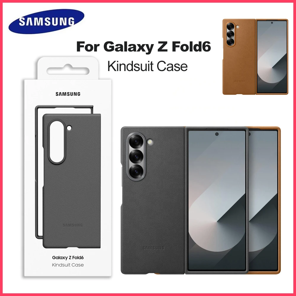 

Оригинальный чехол для Kindsuit Samsung Galaxy Z Fold6 для Galaxy Z Fold6, защитный чехол из веганской кожи, устойчивый к царапинам EF-VF956