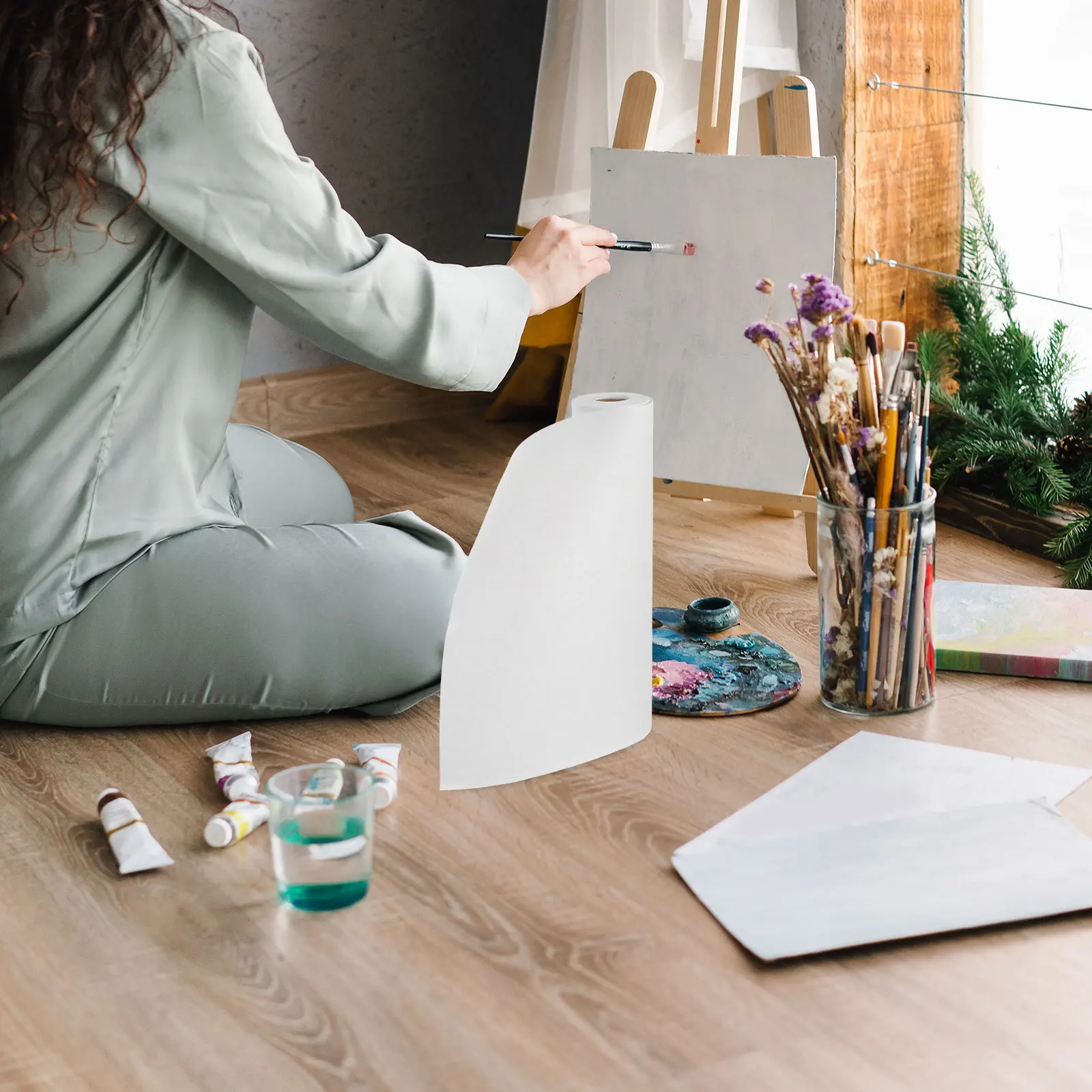 لفة ورق الخط ورق الأرز السميك للكتابة الصينية اللوحة سومي آرت كرافت أوراق الممارسة المدرسية 100 حزمة #3