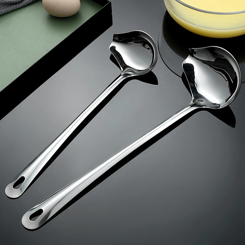 1Pc Stew Dipper Long Handle Cooking Tools Soup Stainless Steel Duck Mouth Shaped Spoon Kitchen Ladle Tableware Scoop Restaurant