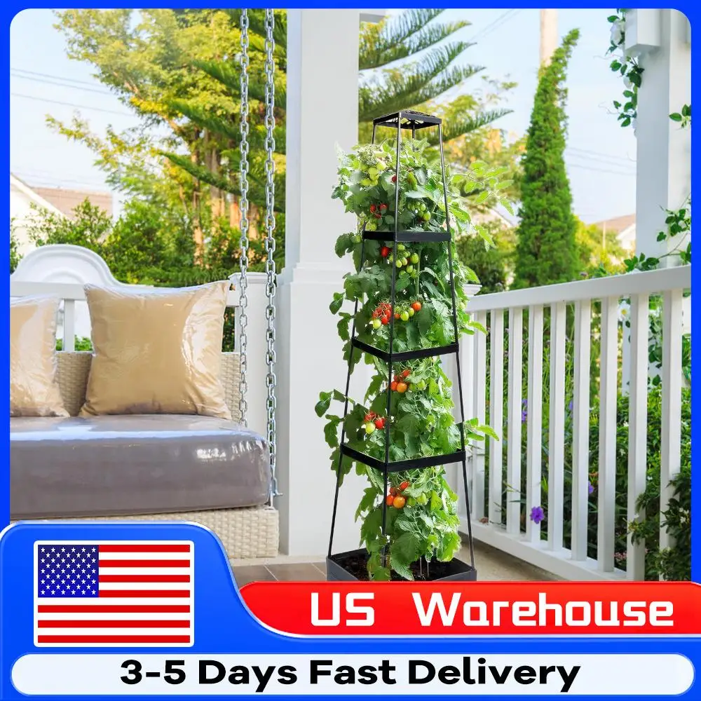 

Поднятая садовая кровать, коробка для цветов с решеткой, клетка для томатов, самополивная кашпо для вьющихся растений