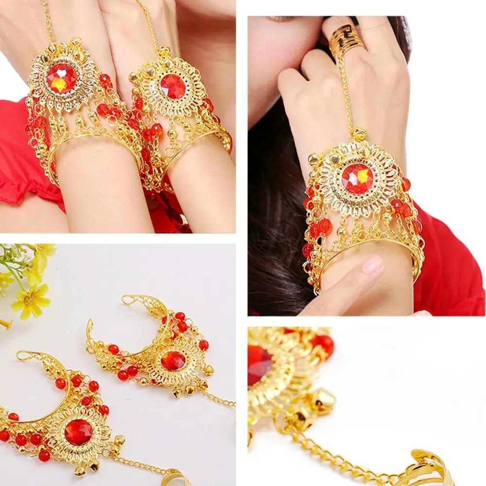 Ring Tribal Indian Dance Show Out Bohemian Dance Accessories Diamond Bracelet Belly Dance Costumes Performance Accessories