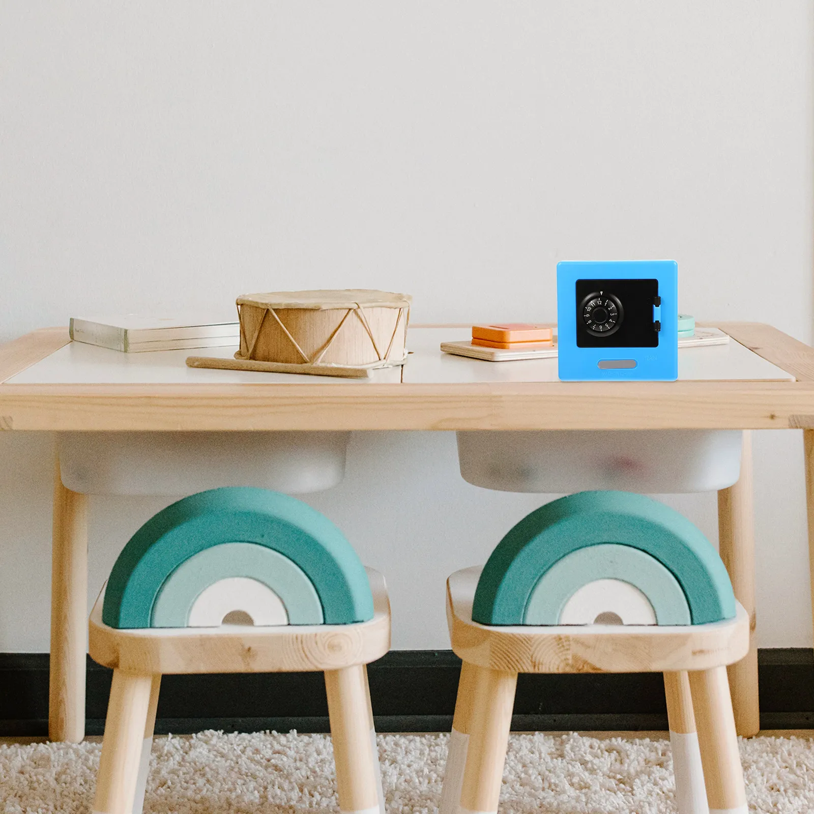 Children Password Mini Strongbox Plastic Safe Small Money Container Home Desktop Storage Box for Kids Money Pot