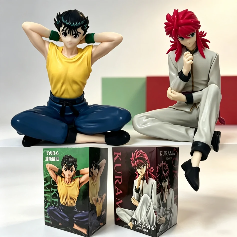 Anime YuYu Hakusho Figuren Spielzeug 8cm 2-teiliges Set Urameshi Yuusuk Kurama Minamino Shuuichi Actionfigur PVC-Modell Puppe Kindergeschenke