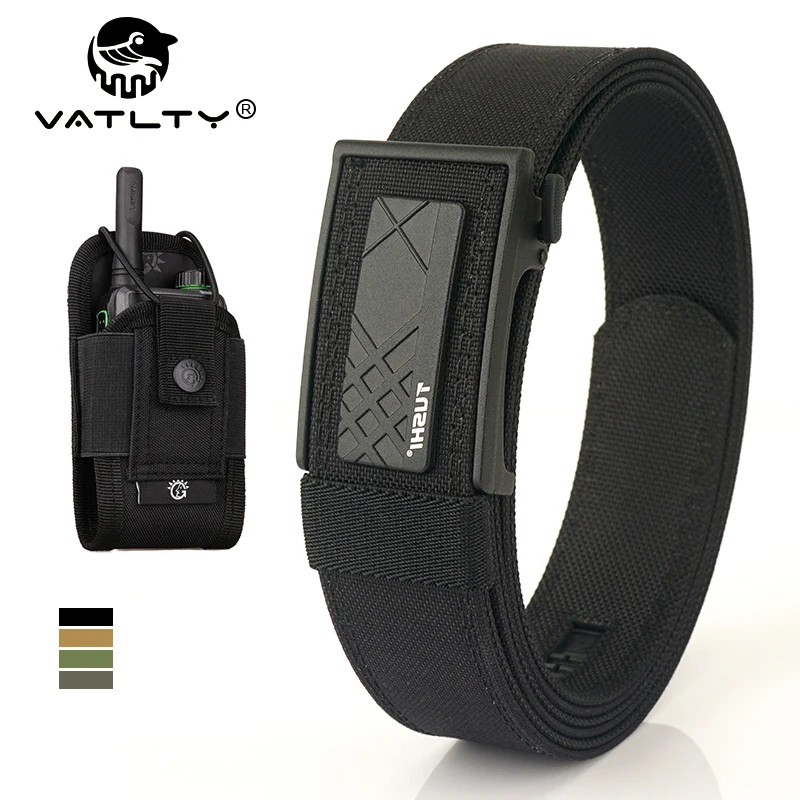 

VATLTY Multifunctional Rigid Tactical Belt for Men Metal Automatic Buckle Casual Belt Stiff Work Belt Military Accessories