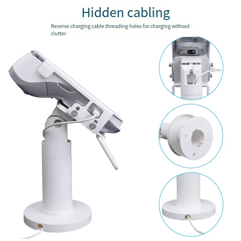 A13E-For Pax-A920/A920 Pro Payment Card Terminal Swivel Mount Desktop Stand, White